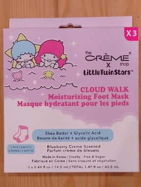 Little Twin Stars Moisturizing Foot Mask Masks 3 Pairs